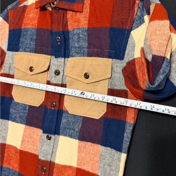 Todd Snyder & LL Bean Chamois Tan Plaid Shirt NWOT Soft Portuguese Flannel - Picture 11 of 12